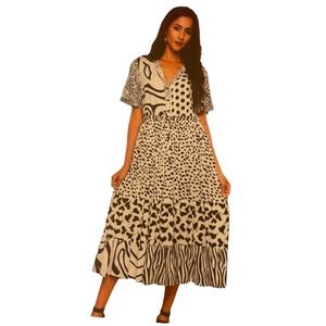 NWT.  Sacred Threads Dress.  S/M.  BL/BL.  222324